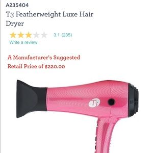 New Pink T3 Featherweight Luxe Hair Dryer!